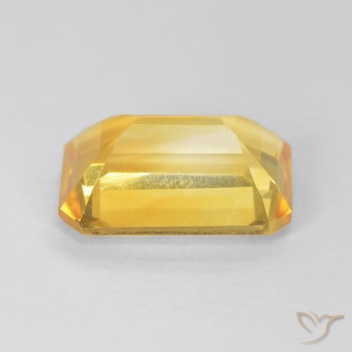 Citrino Dorato naturale da 3.80 ct, Ottagonale / Taglio smeraldo, VVS-VS