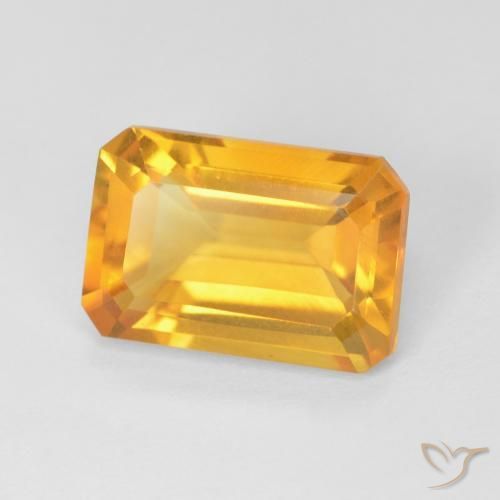 Citrino Arancio-Oro naturale da 3.60 ct, Ottagonale / Taglio smeraldo, VVS-VS