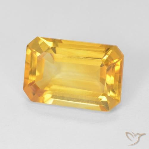 Citrino Dorato naturale da 3.91 ct, Ottagonale / Taglio smeraldo, VVS