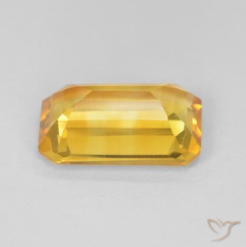 Citrino Dorato naturale da 3.37 ct, Ottagonale / Taglio smeraldo, VVS