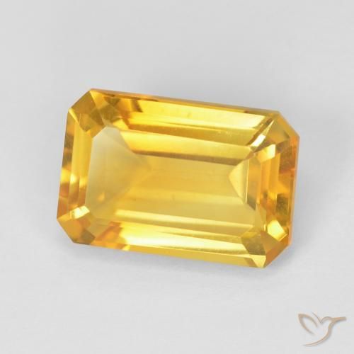 Citrino Dorato naturale da 3.81 ct, Ottagonale / Taglio smeraldo, VVS