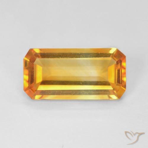 3.41ct Naturale Oro Citrino, Taglio smeraldo, VVS