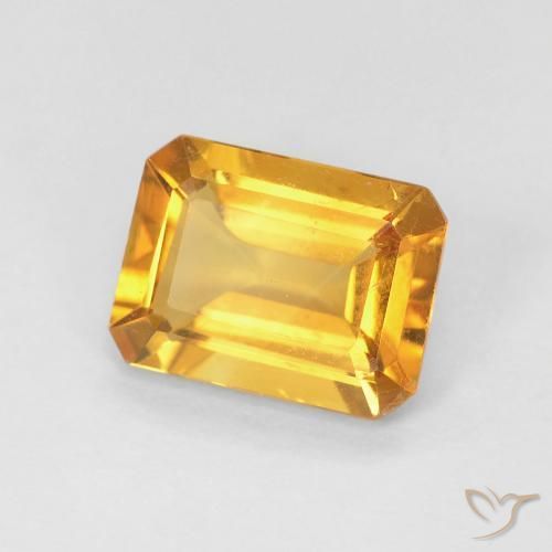 Citrino Arancio Dorato Profondo naturale da 1.25 ct, Ottagonale / Taglio smeraldo, VS