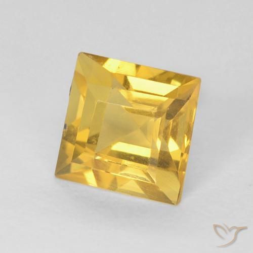 Citrino Dorato medio naturale da 0.90 ct, Quadrato, VS