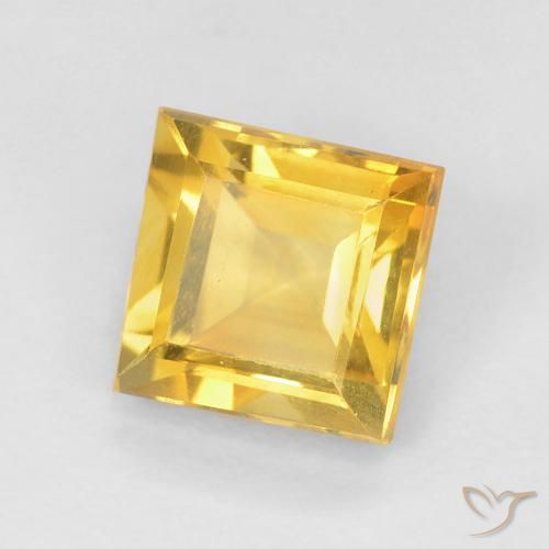 Citrino Oro medio naturale da 0.94 ct, Quadrato, VS