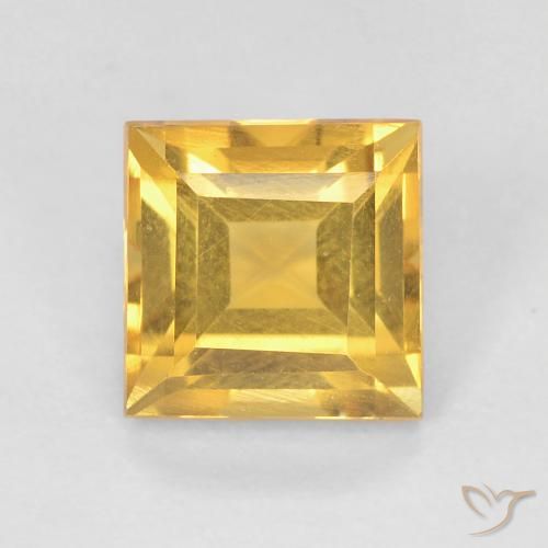 1.06ct Naturale Oro brillante Citrino, Quadrato, VS