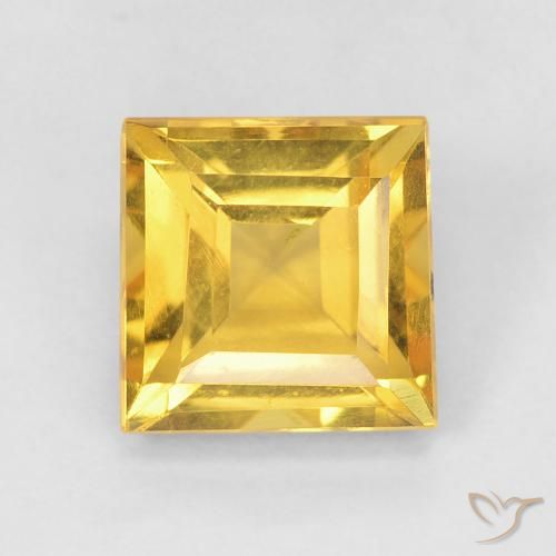 1.22ct Naturale Dorato Citrino, Quadrato, VVS-VS