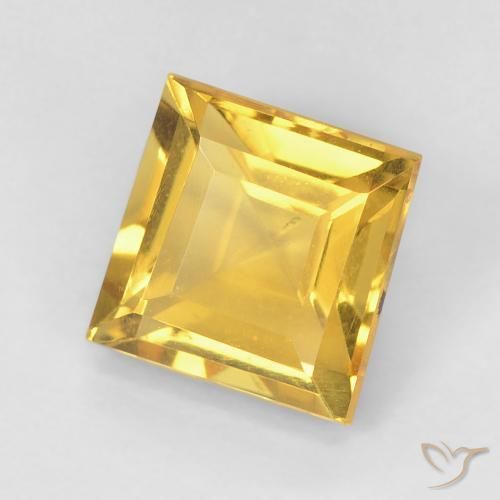 Citrino Dorato naturale da 1.22 ct, Quadrato, VVS-VS