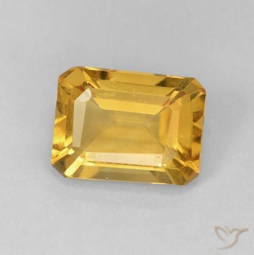 Citrino Oro medio naturale da 1.31 ct, Ottagonale / Taglio smeraldo, VVS