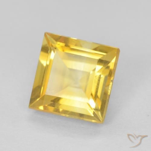 Citrino Dorato naturale da 1.02 ct, Quadrato, VS