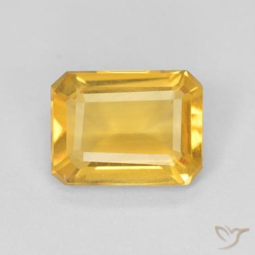 1.05ct Naturale Oro medio Citrino, Taglio smeraldo, VS