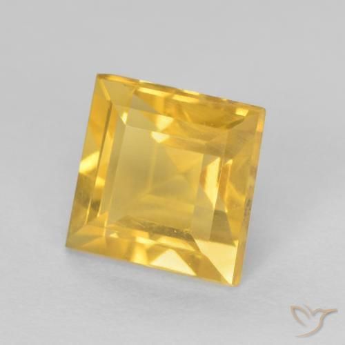 Citrino Oro medio naturale da 1.24 ct, Quadrato, VS