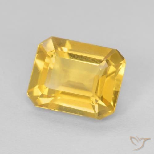 Citrino Oro medio naturale da 1.25 ct, Ottagonale / Taglio smeraldo, VVS-VS