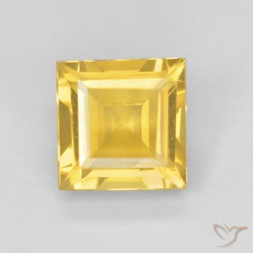 1.01ct Naturale Oro brillante Citrino, Quadrato, VVS-VS
