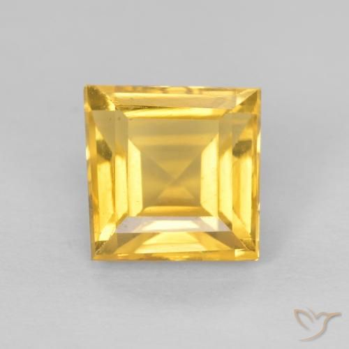 1.02ct Naturale Dorato Citrino, Quadrato, VVS-VS