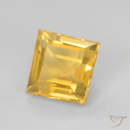Citrino Dorato naturale da 1.02 ct, Quadrato, VVS-VS