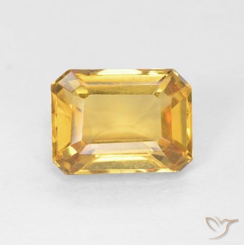 1.54ct Naturale Dorato Citrino, Taglio smeraldo, VVS-VS