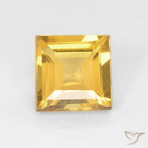 1.00ct Naturale Oro brillante Citrino, Quadrato, VVS-VS
