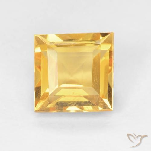 1.16ct Naturale Oro medio Citrino, Quadrato, VVS