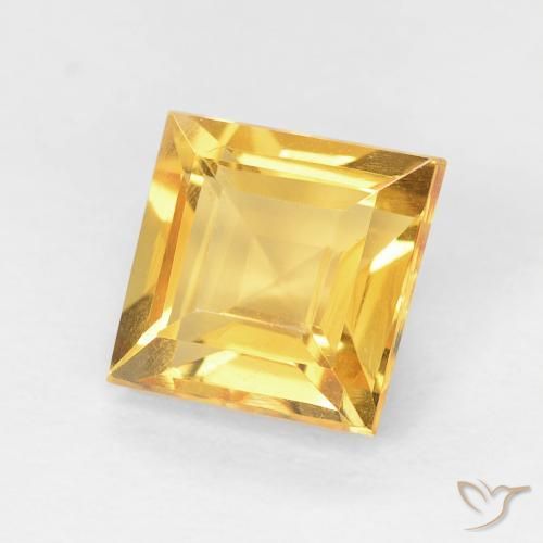 Citrino Oro medio naturale da 1.16 ct, Quadrato, VVS