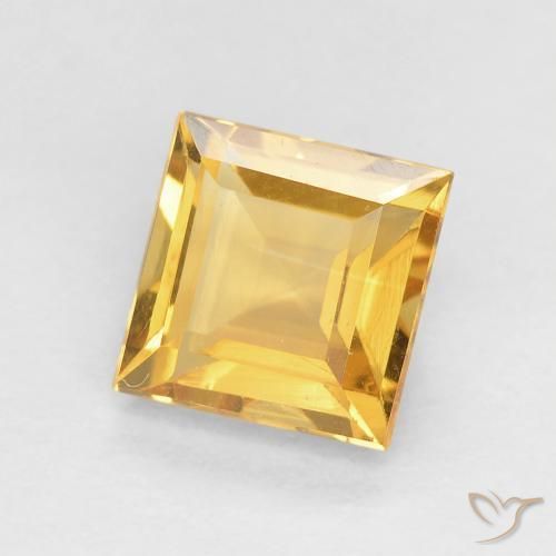 Citrino Oro medio naturale da 1.07 ct, Quadrato, VVS