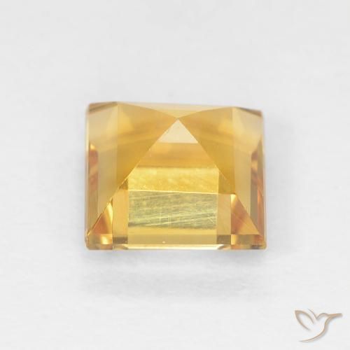 Citrino Oro medio naturale da 1.07 ct, Quadrato, VVS
