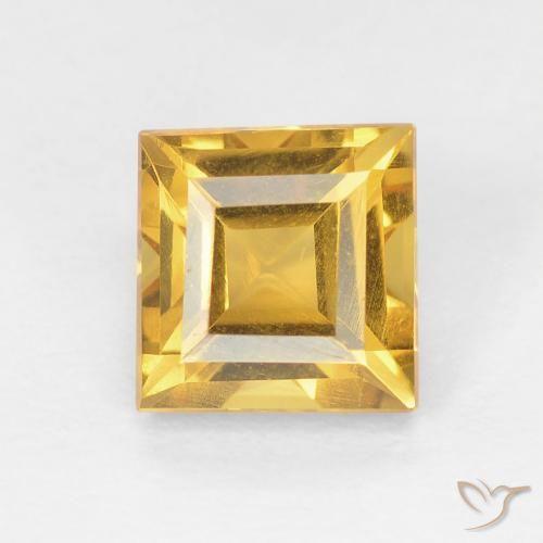 1.14ct Naturale Oro medio Citrino, Quadrato, VVS
