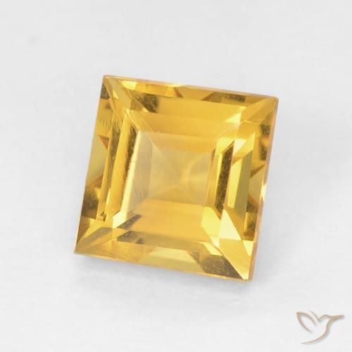 Citrino Oro medio naturale da 1.14 ct, Quadrato, VVS