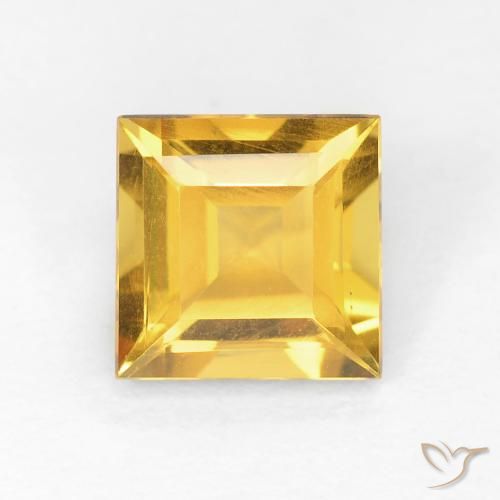 1.05ct Naturale Oro brillante Citrino, Quadrato, VVS