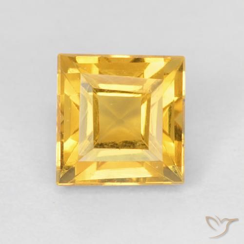 1.13ct Naturale Oro brillante Citrino, Quadrato, VVS