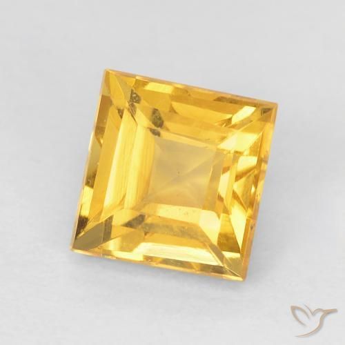 Citrino Oro brillante naturale da 1.13 ct, Quadrato, VVS
