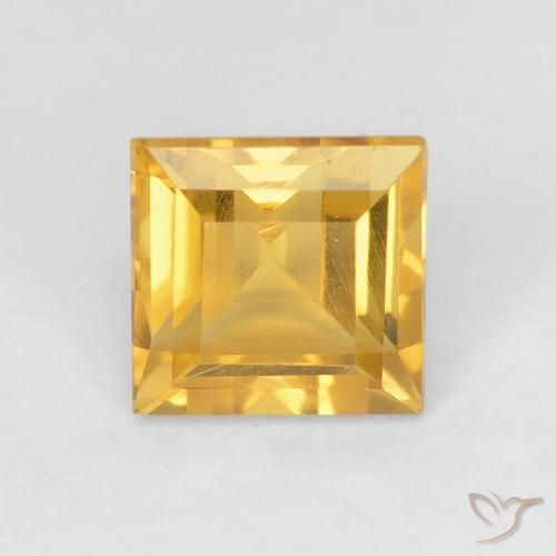 1.10ct Naturale Oro brillante Citrino, Quadrato, VVS
