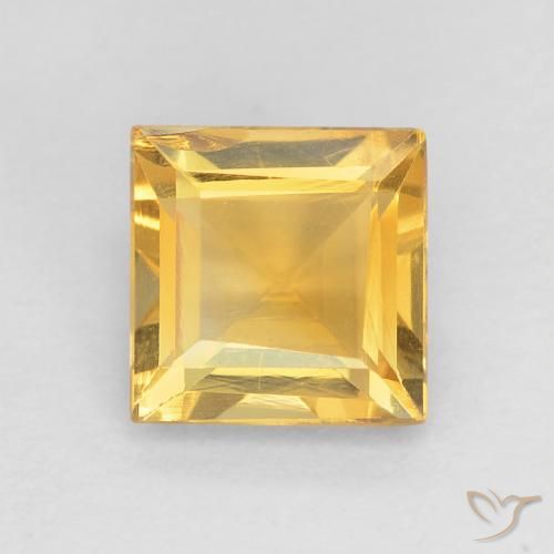 0.93ct Naturale Oro brillante Citrino, Quadrato, VVS