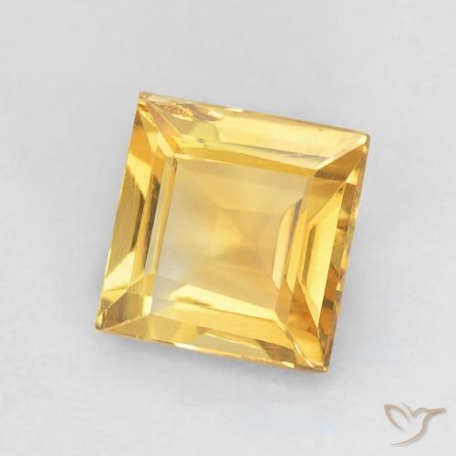 Citrino Oro brillante naturale da 0.93 ct, Quadrato, VVS