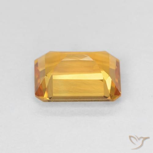 Citrino Arancio dorato naturale da 1.33 ct, Ottagonale / Taglio smeraldo, VVS
