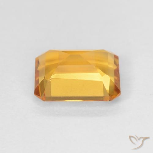 Citrino Arancio dorato naturale da 1.37 ct, Ottagonale / Taglio smeraldo, VVS