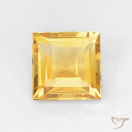 0.93ct Naturale Arancio dorato Citrino, Quadrato, VVS-VS