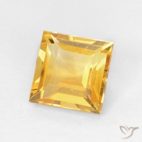 Citrino Arancio dorato naturale da 0.93 ct, Quadrato, VVS-VS