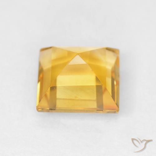 Citrino Arancio dorato naturale da 0.93 ct, Quadrato, VVS-VS