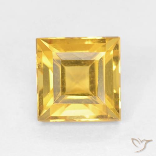 1.08ct Naturale Dorato Citrino, Quadrato, VVS-VS