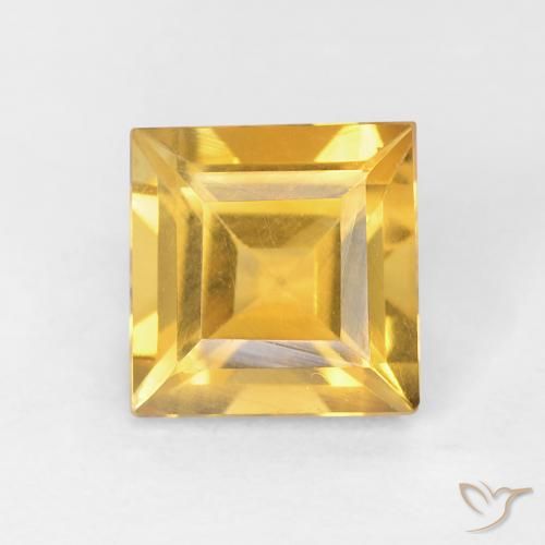 0.94ct Naturale Oro medio Citrino, Quadrato, VVS-VS