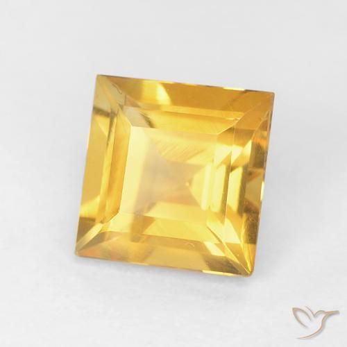 Citrino Oro medio naturale da 0.94 ct, Quadrato, VVS-VS