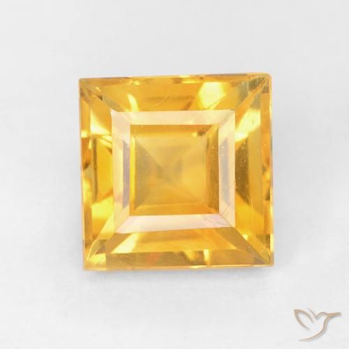 1.17ct Naturale Arancio dorato Citrino, Quadrato, VVS-VS
