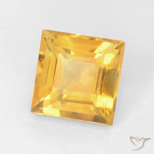 Citrino Arancio dorato naturale da 1.17 ct, Quadrato, VVS-VS