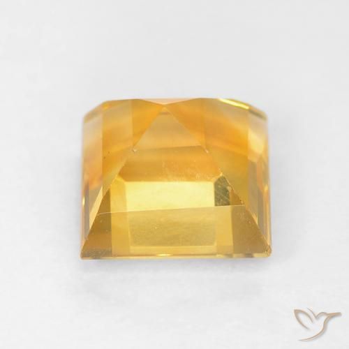 Citrino Arancio dorato naturale da 1.17 ct, Quadrato, VVS-VS