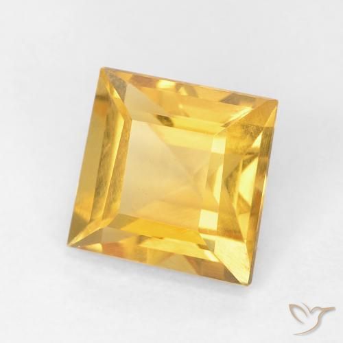 Citrino Arancio dorato naturale da 1.06 ct, Quadrato, VVS-VS