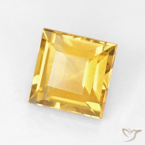 Citrino Dorato naturale da 1.05 ct, Quadrato, VVS-VS