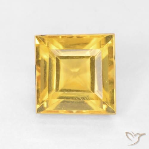 1.10ct Naturale Dorato medio Citrino, Quadrato, VVS-VS