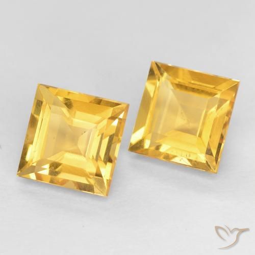 Gemme di Citrino Oro medio naturale da 2.15 ct, Quadrato, VS