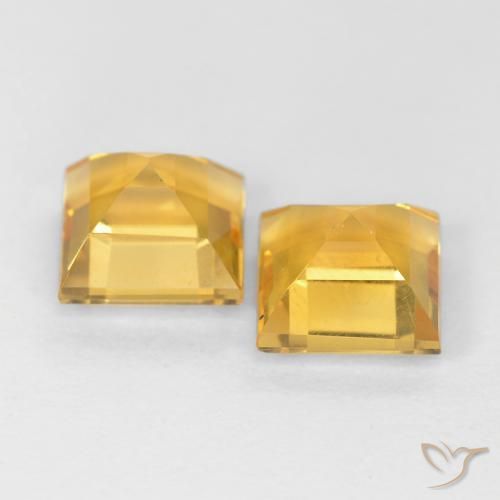 Gemme di Citrino Oro medio naturale da 2.15 ct, Quadrato, VS
